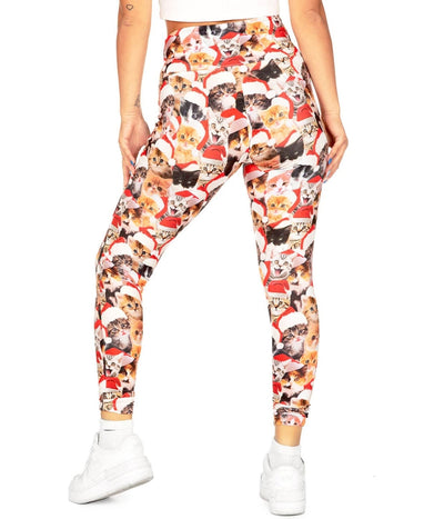Christmas Cat High Waisted Leggings