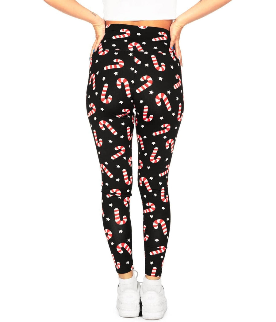 Candy Cane High Waisted Leggings Image 2