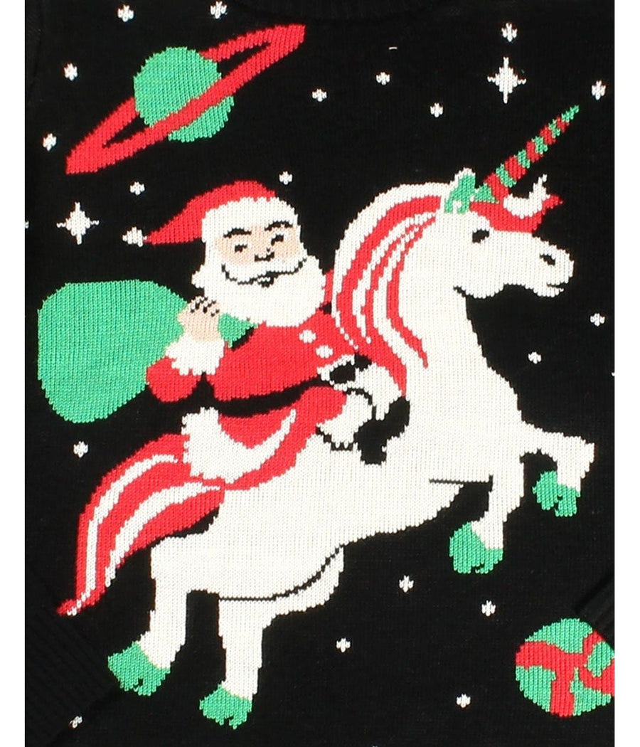 Women's Santa Unicorn Ugly Christmas Sweater Image 6
