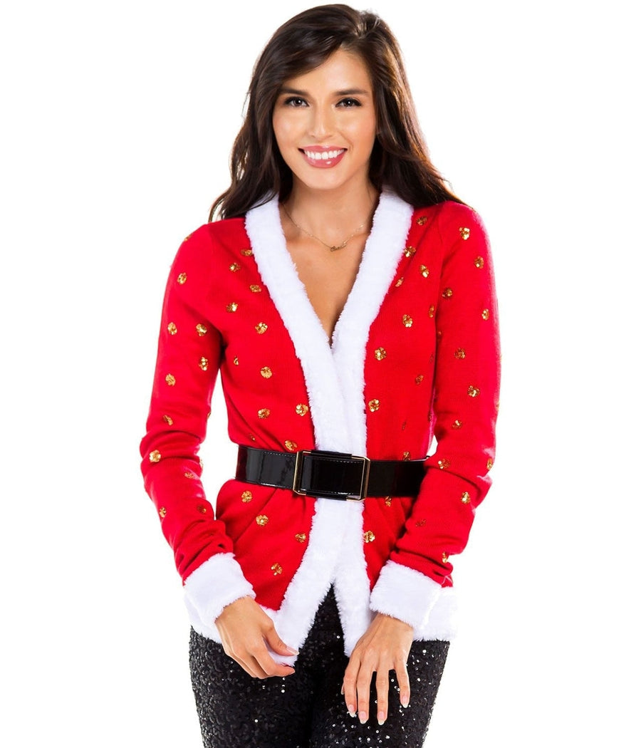Women s Mrs. Claus Cardigan Sweater