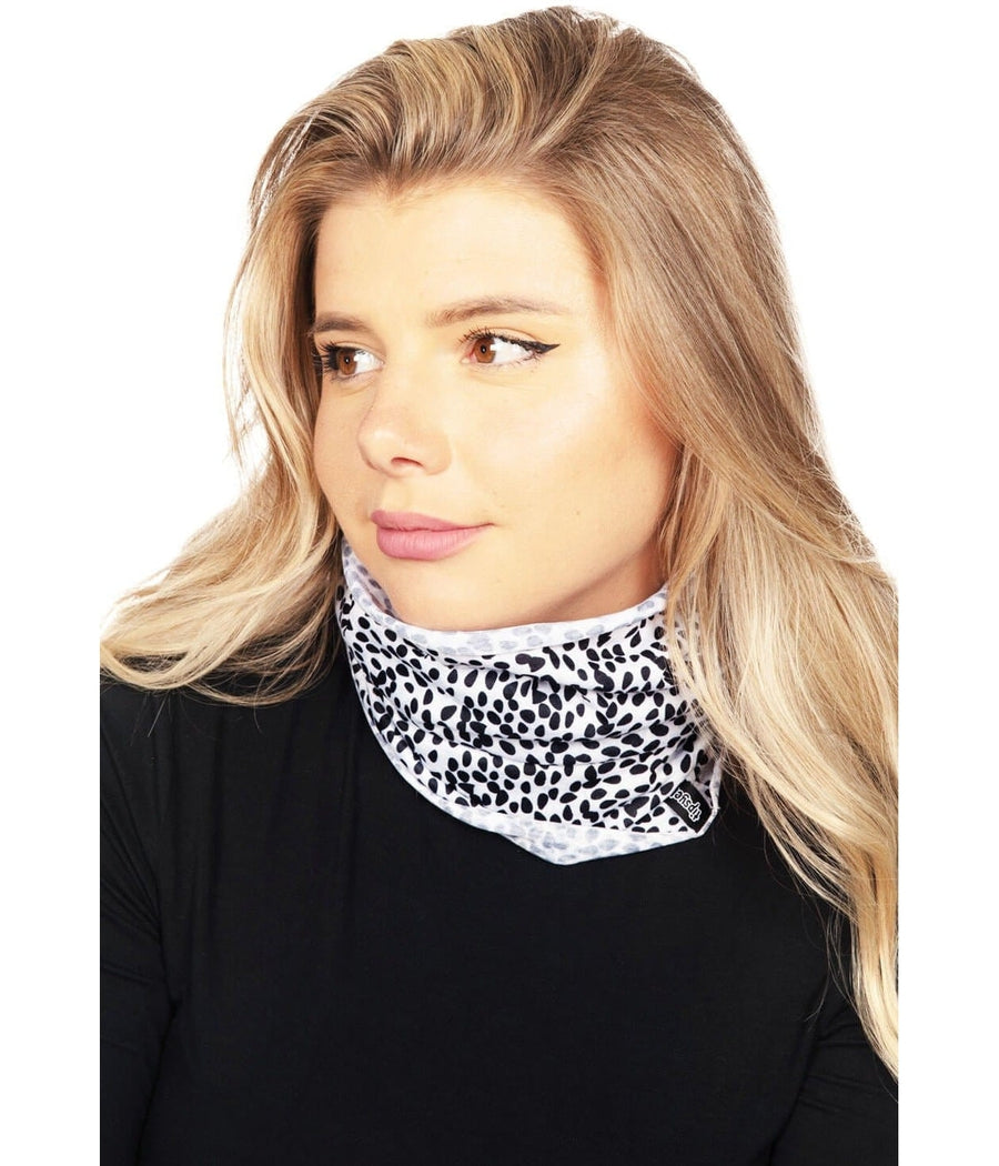 Spotted Black and White Ski Neck Warmer