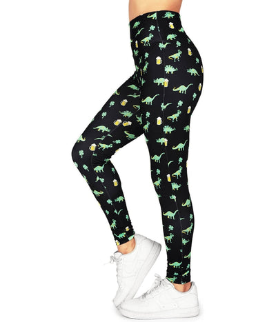 Women's Drinkosaurus Rex High Waisted Leggings Image 2