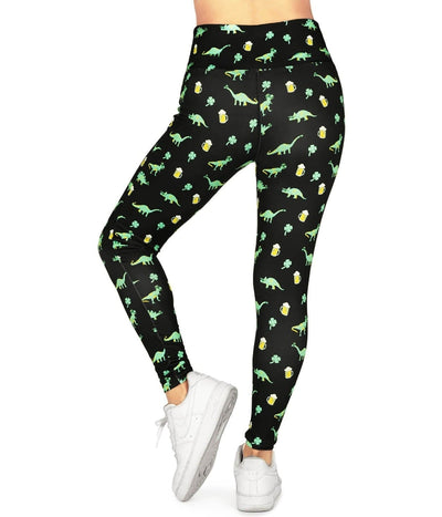 Women's Drinkosaurus Rex High Waisted Leggings Image 4