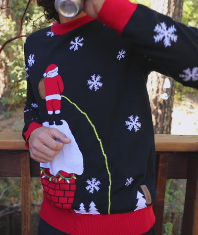 Men's Santa's Close Up Ugly Christmas Sweater Image 2