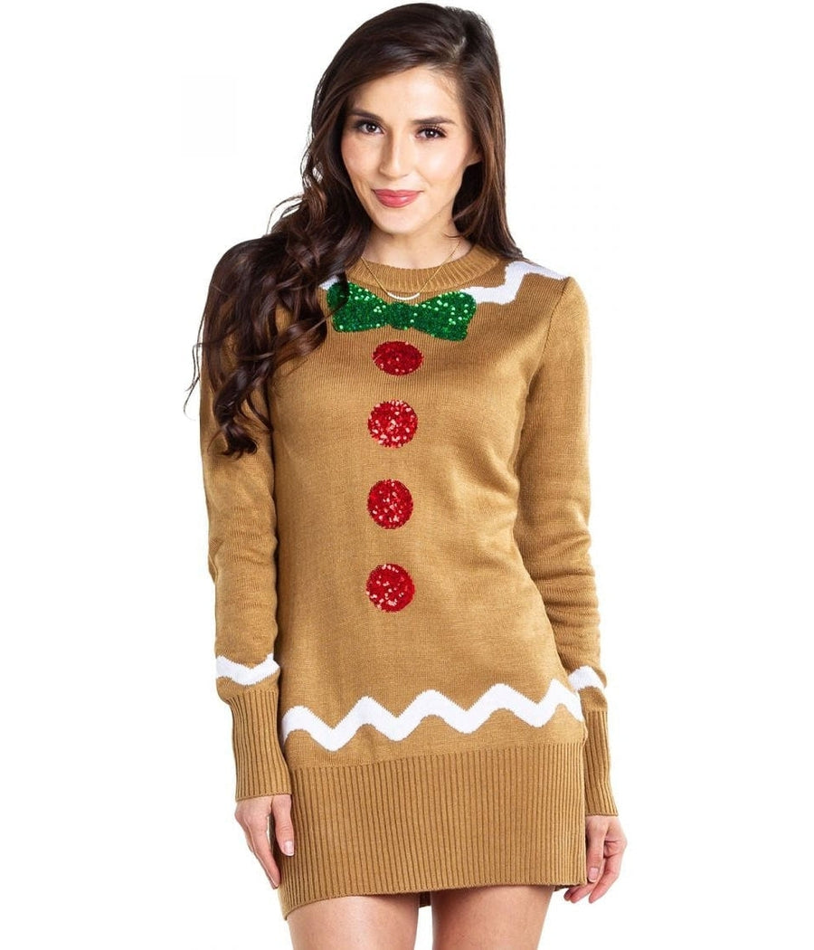Women's Gingerbread Sweater Dress Image 3