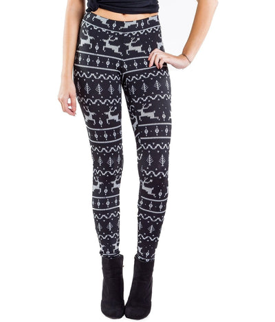 Black Reindeer Leggings