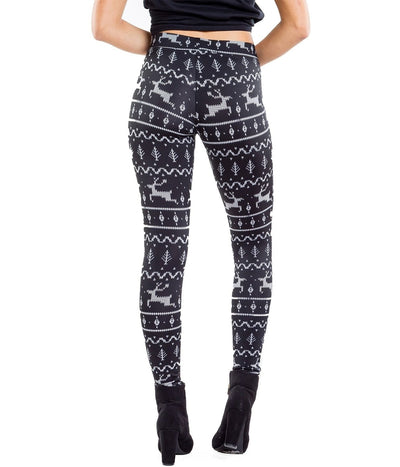 Black Reindeer Leggings