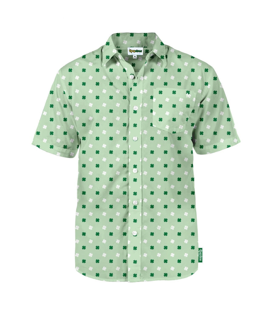 mint green button down shirt