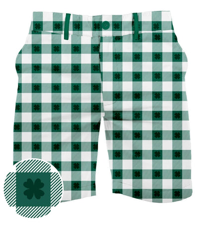 Men's Green Gingham Shorts Primary Image