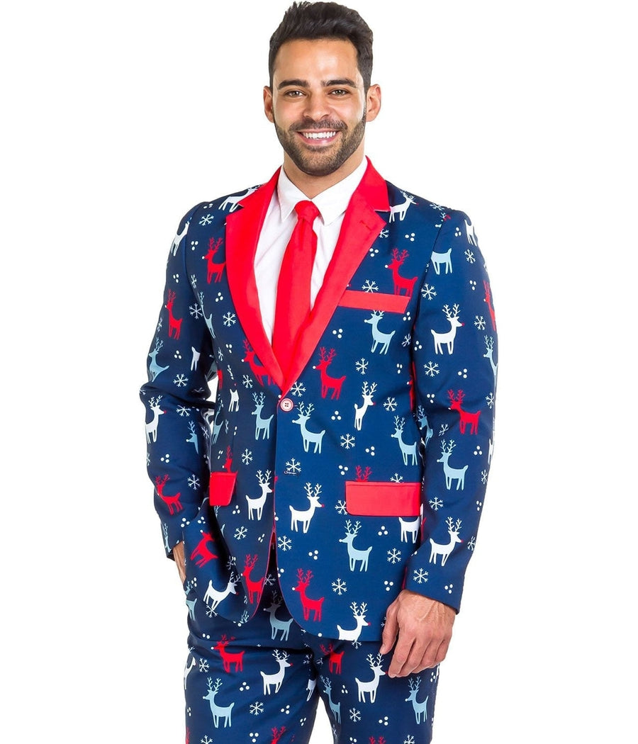 Men's Reindeer Gains Blazer w/ Tie