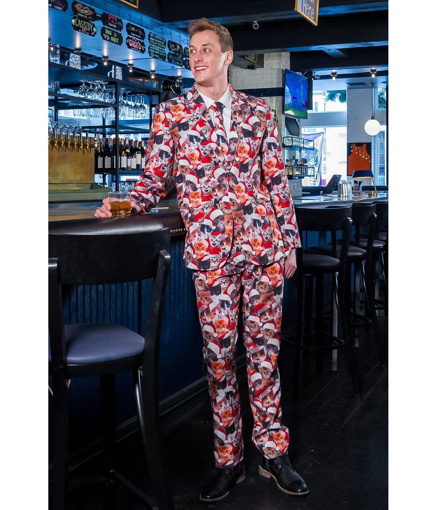 Christmas cat suit jacket cheap