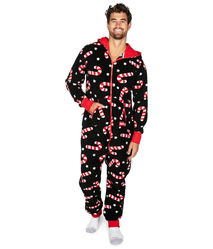 Candy Cane Lane Jumpsuit: Men's Christmas Outfits | Tipsy Elves