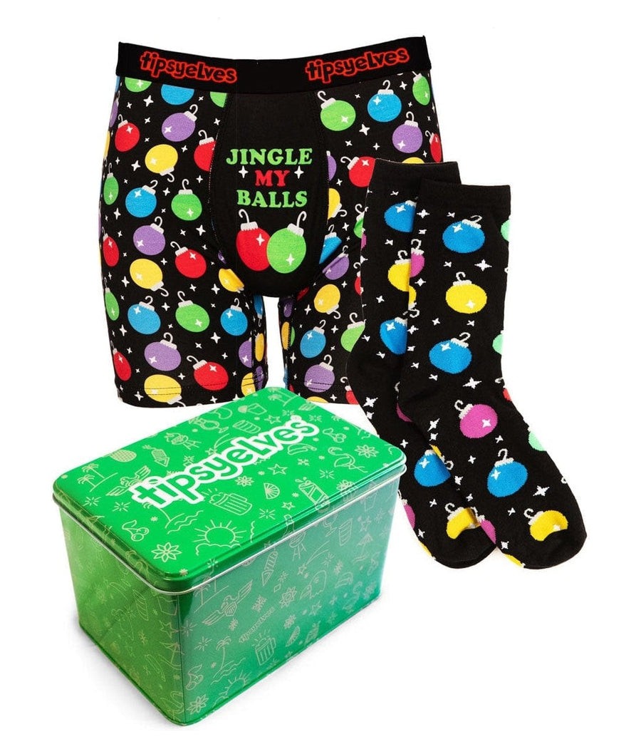 Men's Christmas Bulb Boxers & Socks Gift Set