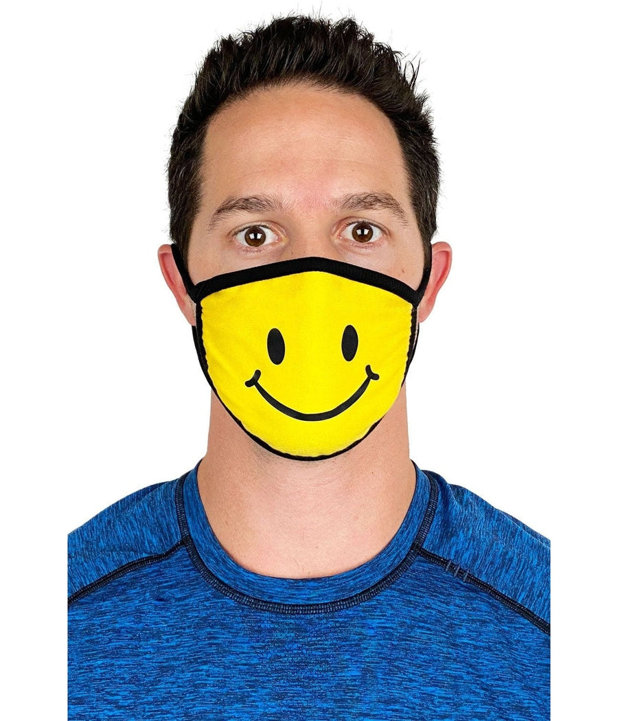 Smiley Cloth Face Mask (Yellow)
