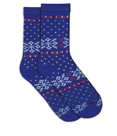 Men's Blue Fair Isle Socks (Fits Sizes 8-11M) Primary Image