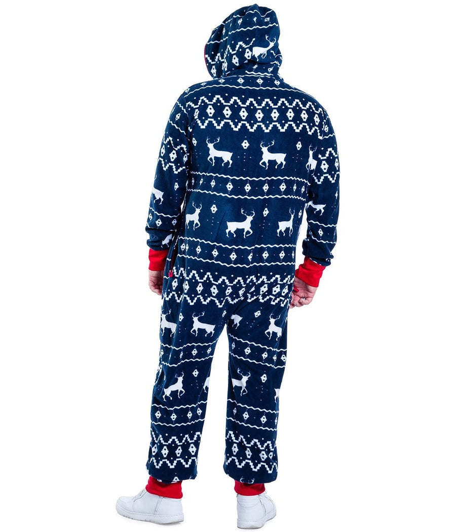 Men's Blue Reindeer Jumpsuit Image 8