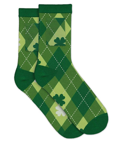 Women's Argyle Socks with Pocket (Fits Sizes 6-11W)