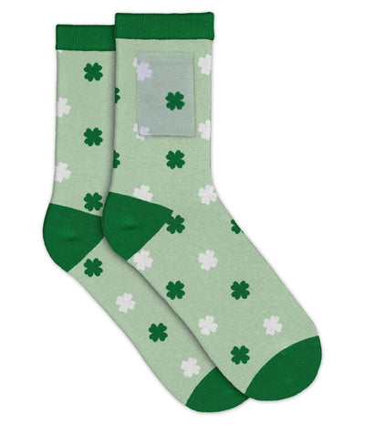 Women's Shamrock Savvy Socks with Pocket (Fits Sizes 6-11W)