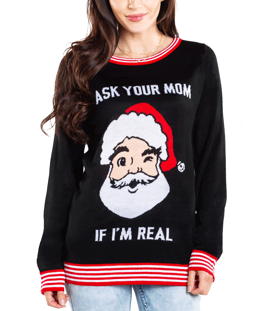Women s Ask Your Mom Sweater Tipsy Elves
