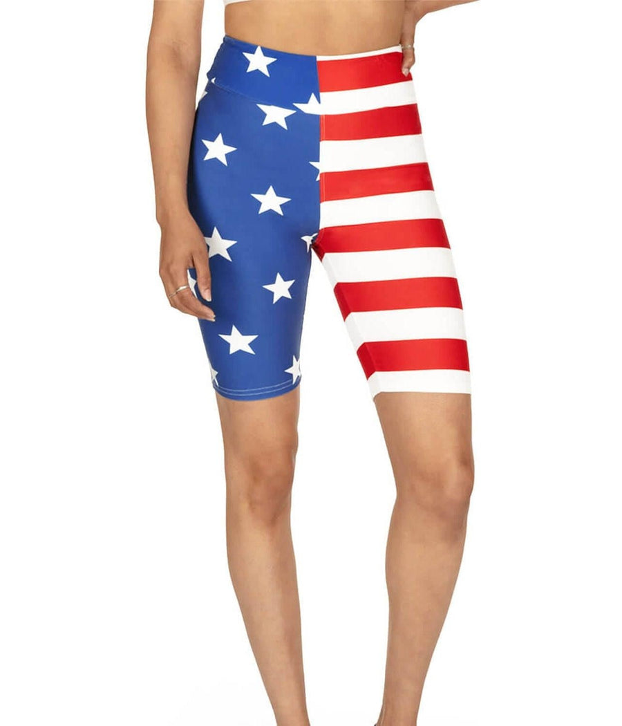 Women's American Flag Bike Shorts