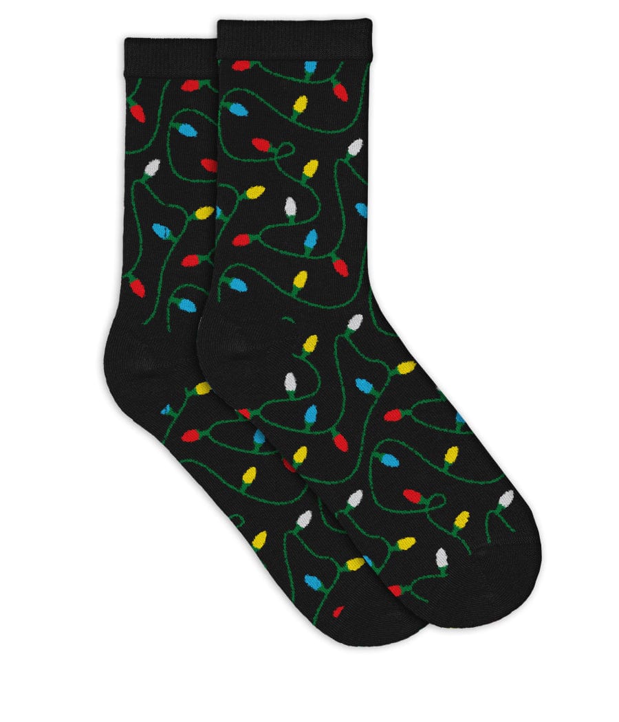 Women's String of Lights Crew Socks (Fits Sizes 6-11W)