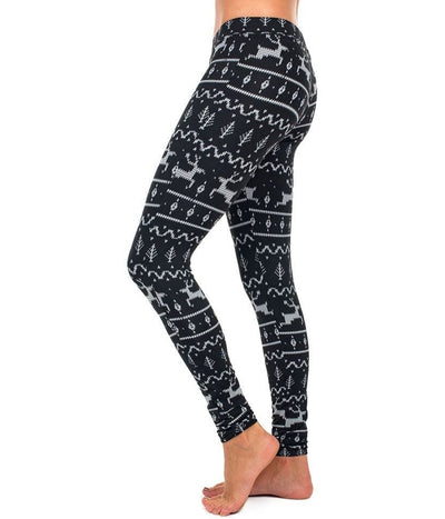 Black Reindeer Leggings
