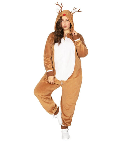 Women's Rudolph Plus Size Jumpsuit Primary Image