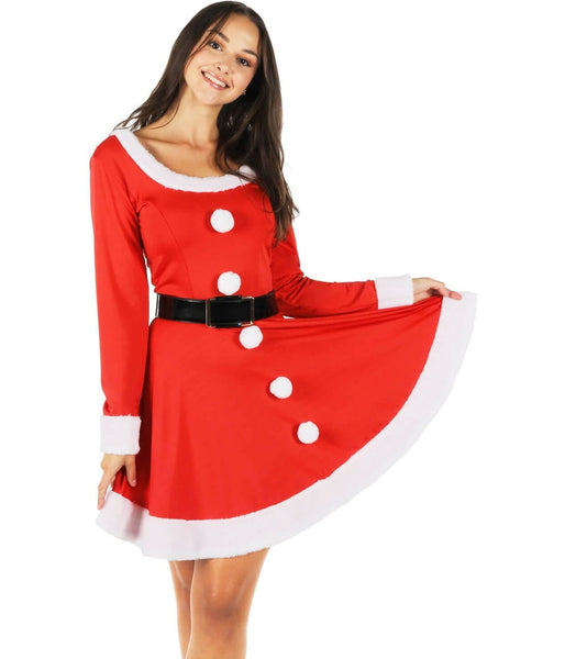 Santa Spinner Dress: Women's Christmas Outfits