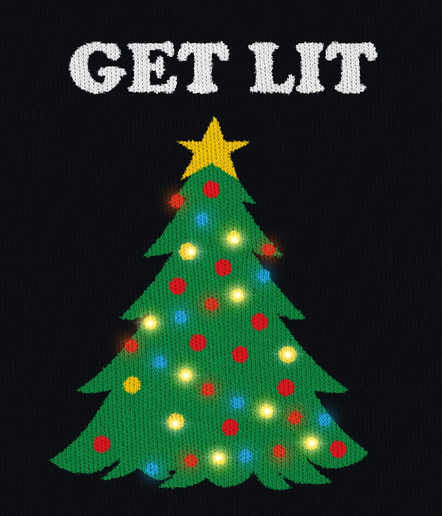 Get Lit Women s Light Up Christmas Sweater Tipsy Elves