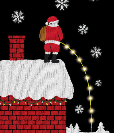 Men's Leaky Roof Light Up Big and Tall Ugly Christmas Sweater Image 2