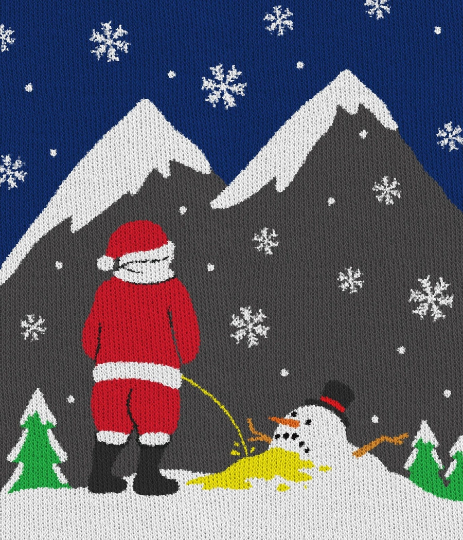 Men's Melting Snowman Ugly Christmas Sweater Image 2::Men's Melting Snowman Ugly Christmas Sweater