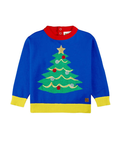 Toddler Girl's Tacky Christmas Tree Ugly Christmas Sweater Primary Image