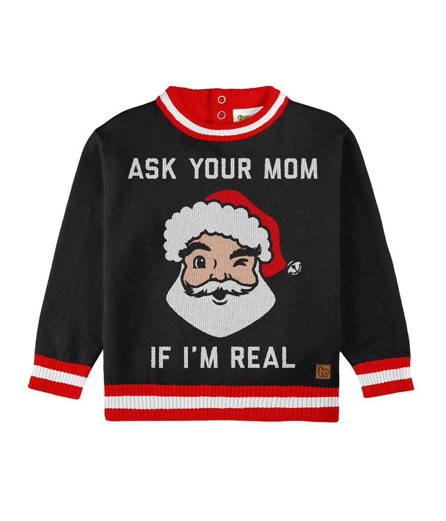 Toddler Girl's Ask Your Mom Ugly Christmas Sweater