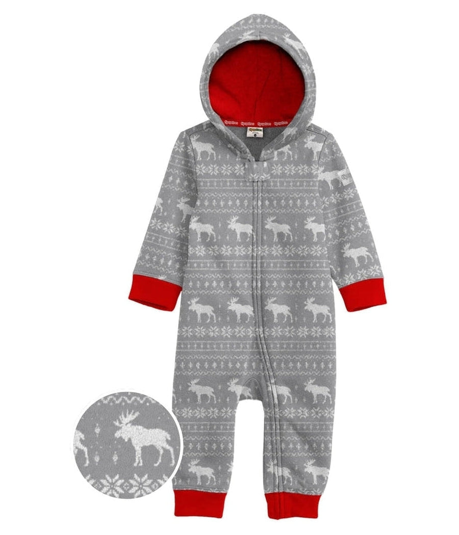 Baby Girl's Grey Moose Jumpsuit Image 3