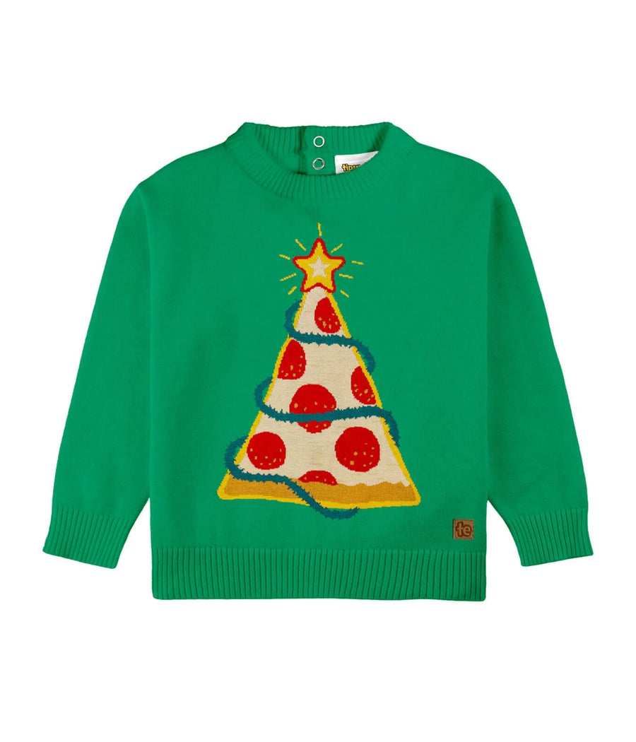 Toddler Boy's Pizza Tree Ugly Christmas Sweater