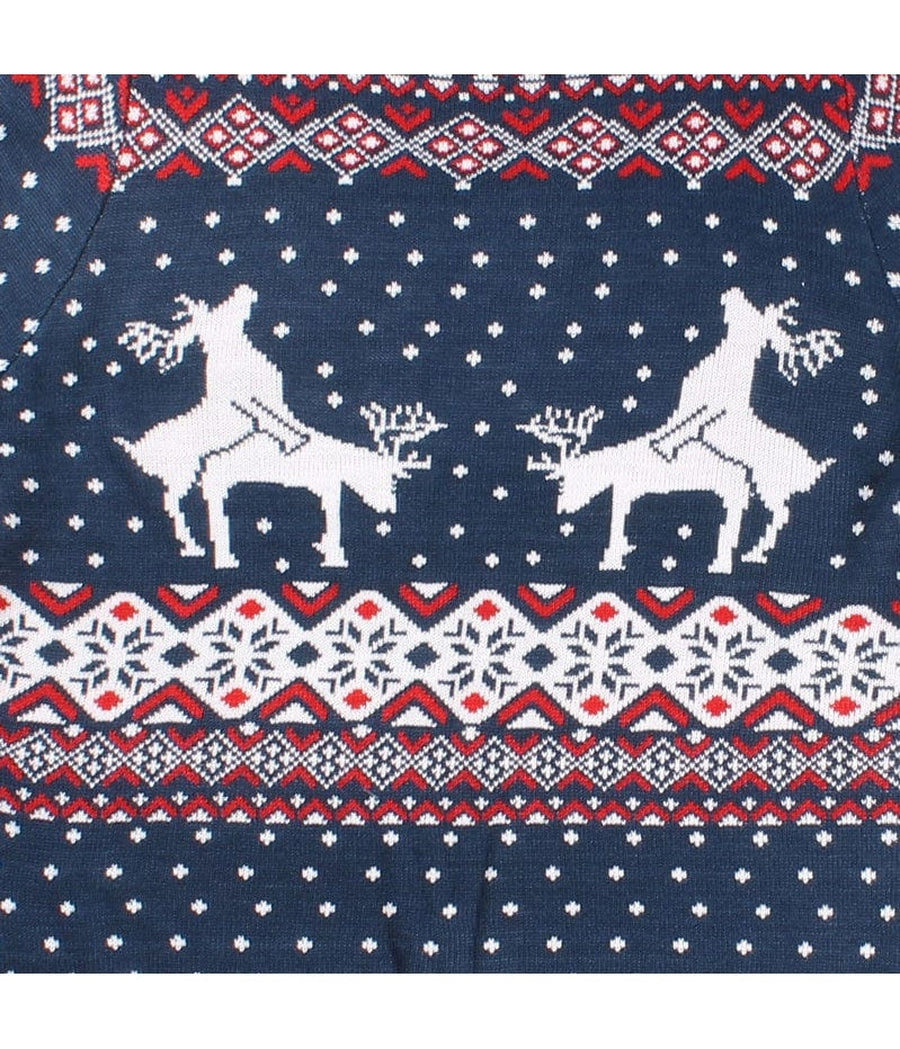 Men s Reindeer Climax Ugly Christmas Sweater Tipsy Elves