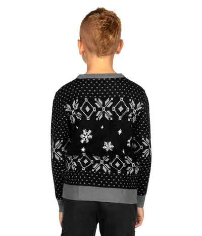 Boy's Let it Snow Light Up Ugly Christmas Sweater Image 3