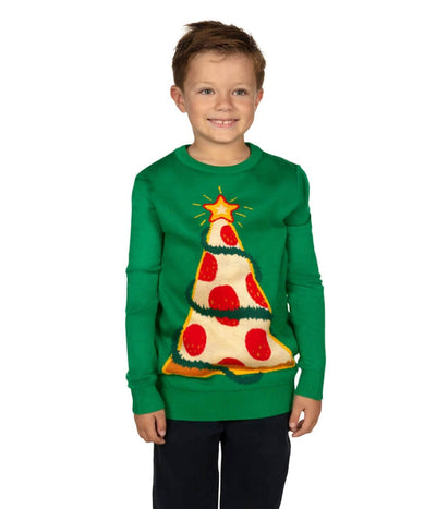 Boy's Pizza Tree Sweater
