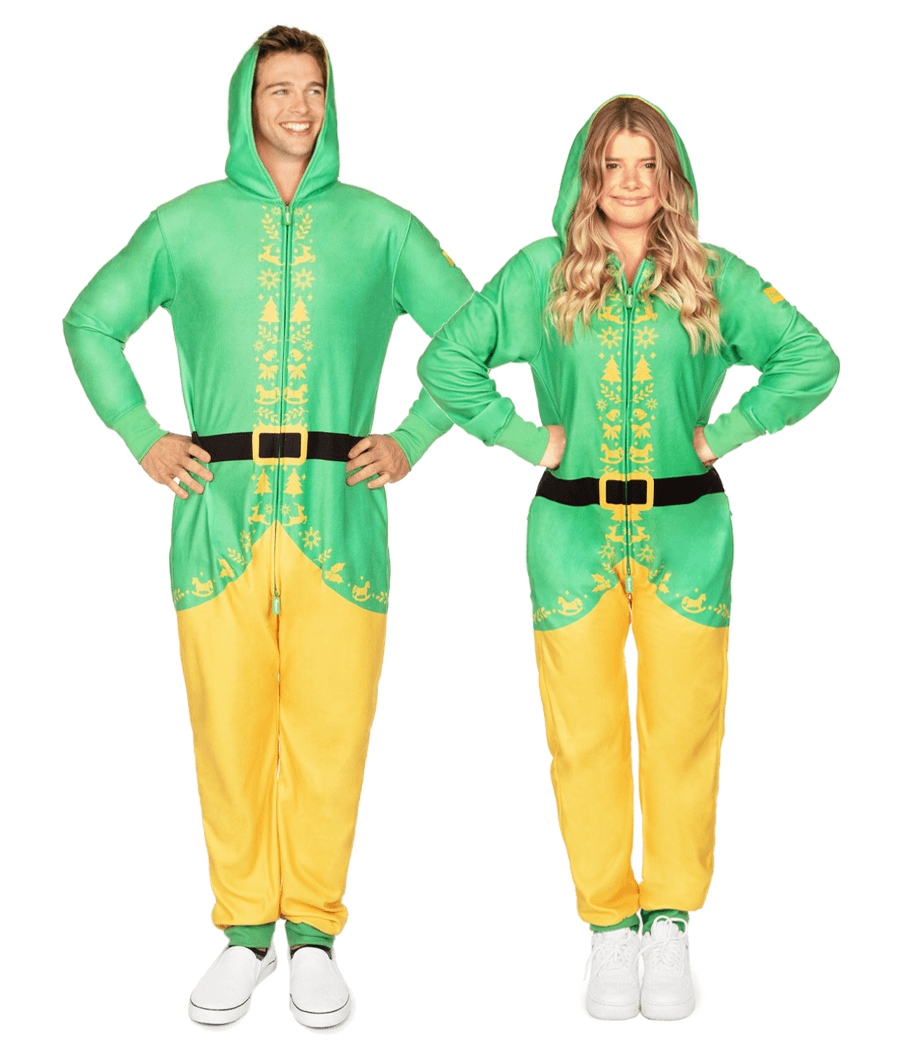 Matching Buddy the Elf Couples Jumpsuits