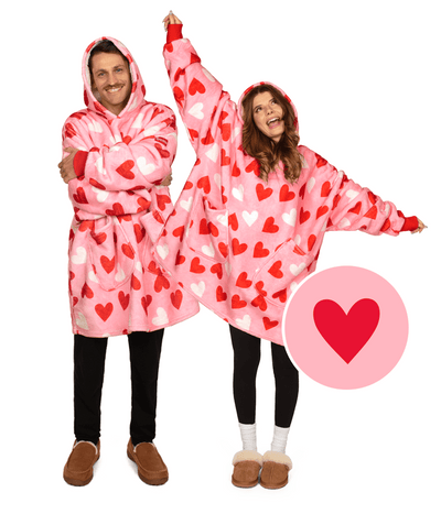 Full Hearts Blanket Hoodie