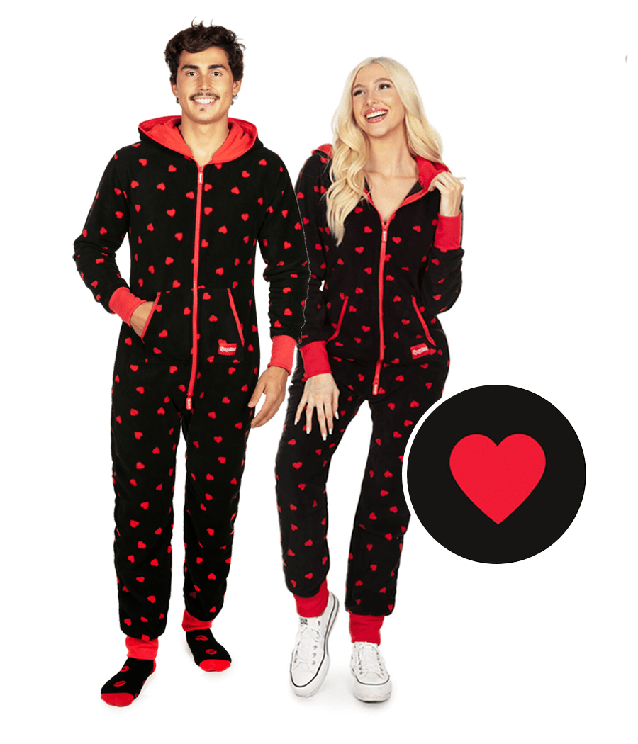 Matching Hearts on Fire Couples Jumpsuits Image 2