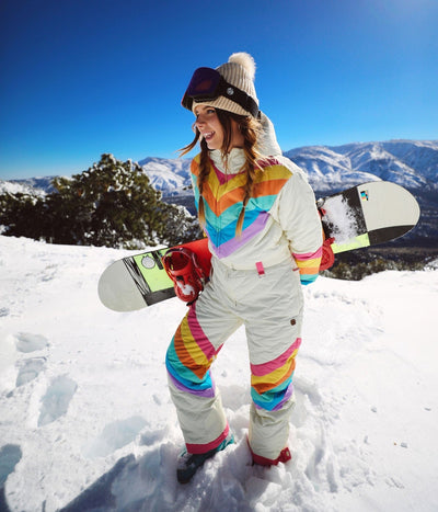 Women's Retro Rainbow Snow Suit Image 2