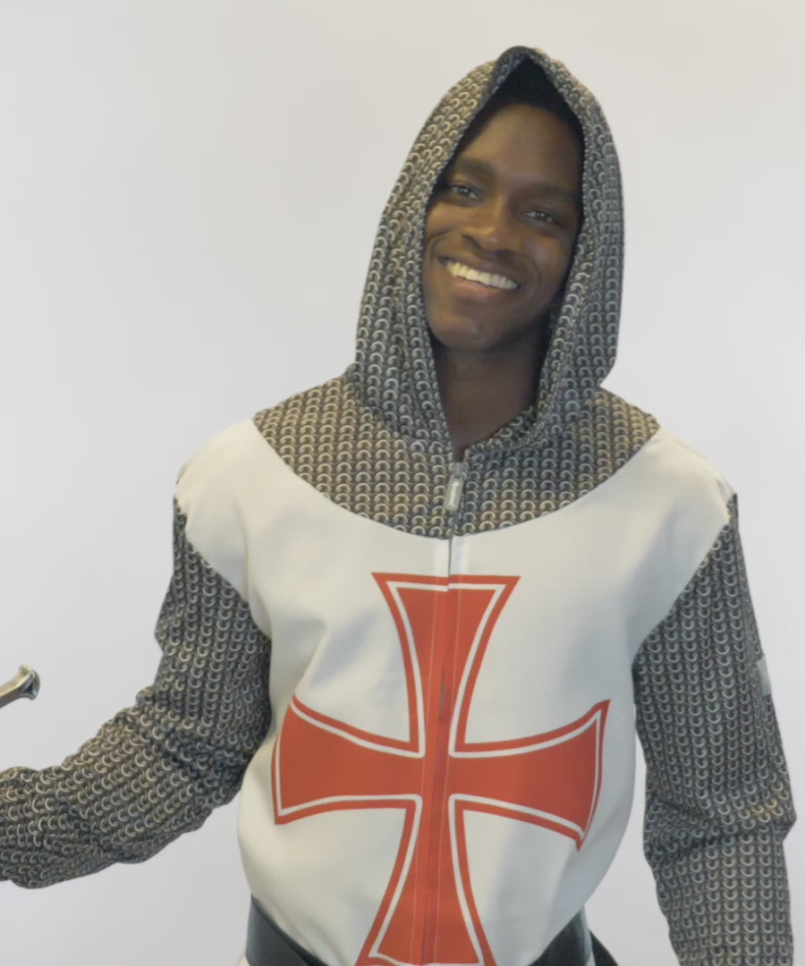 Men's Templar Knight Costume Image 3
