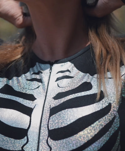 Shimmer Skeleton Bodysuit Costume Image 4