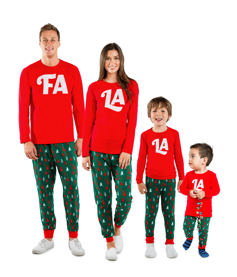 Matching Fa La La Family Christmas Pajamas Primary Image