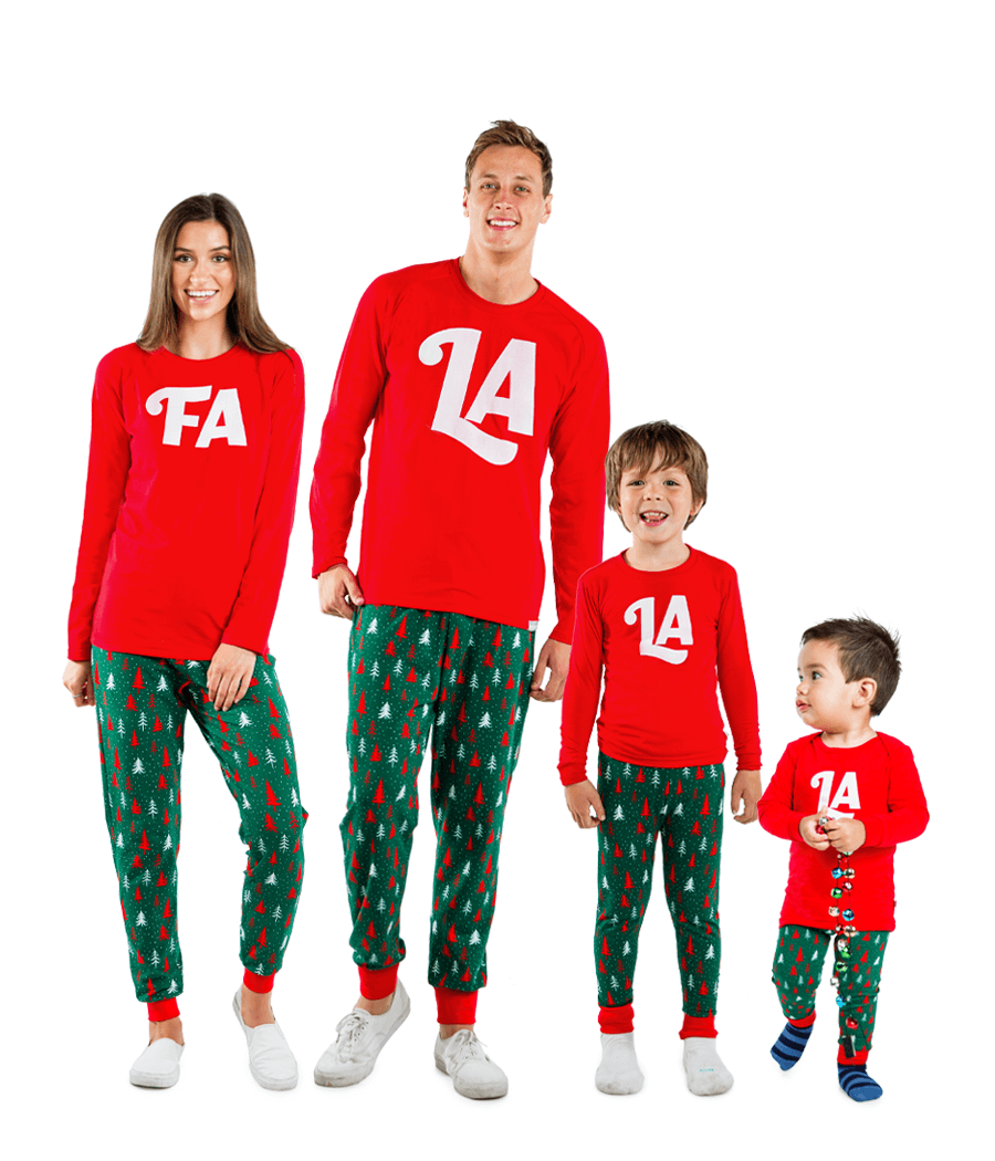 Matching Fa La La Family Christmas Pajamas Image 2