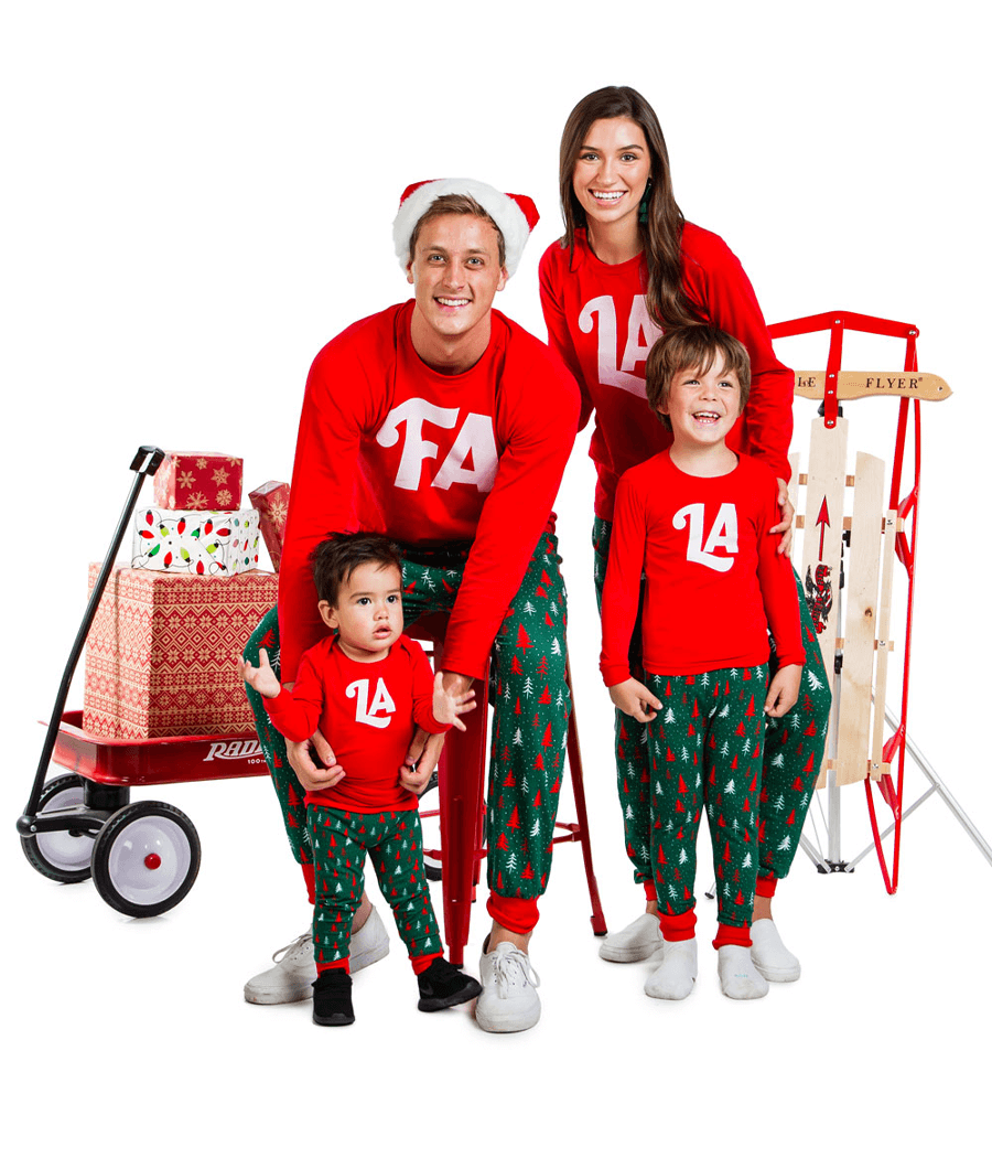 Matching Fa La La Family Christmas Pajamas