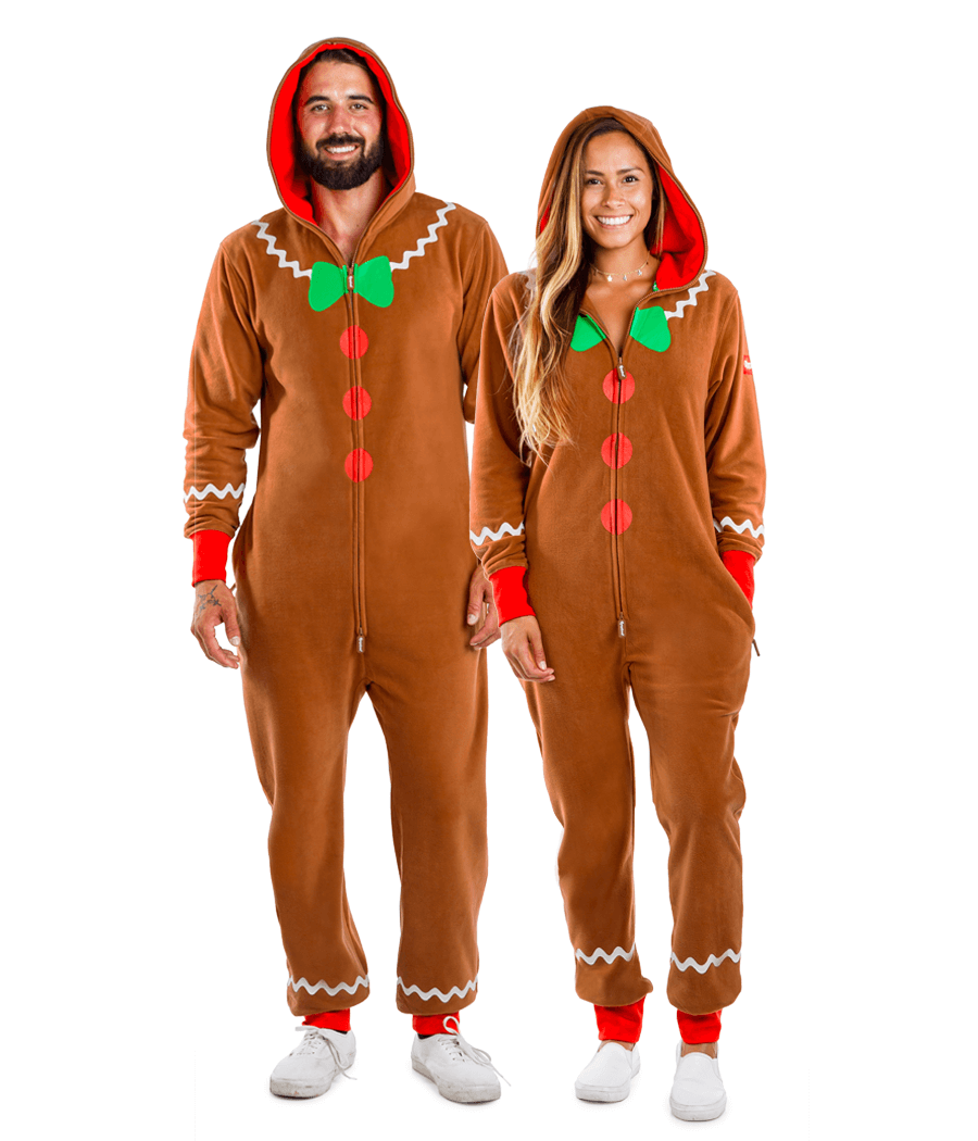 Matching Gingerbread Couples Jumpsuits