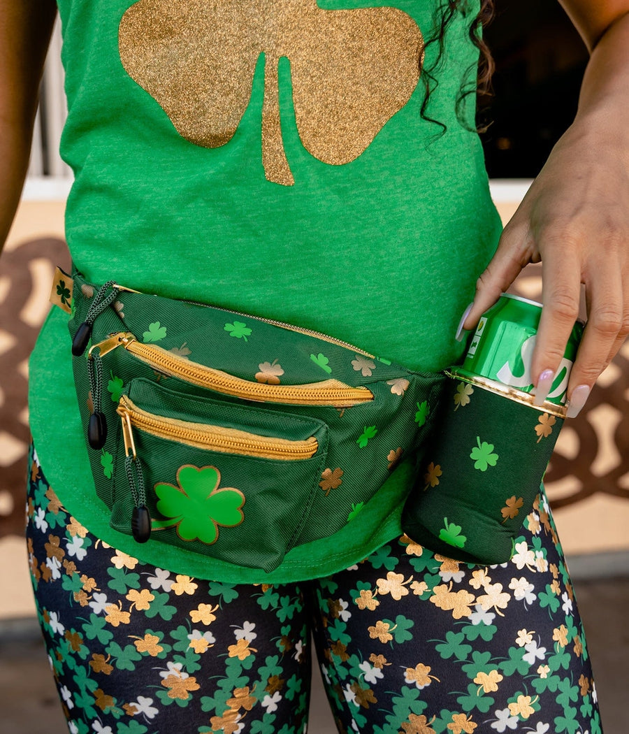 Green and Gold Clover Fanny Pack Image 2