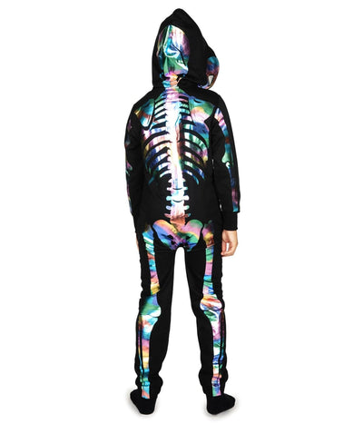 Boy's Iridescent Skeleton Costume Image 2